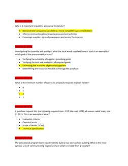 Procurement Exam: 60 Questions & Answers | PDF | Procurement | Warehouse