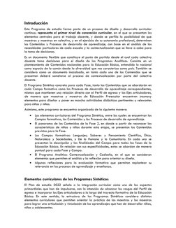 Programa Sintético Fase 2 Preescolar | PDF | Educación de la primera ...