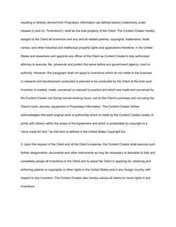 resulting or directly derived from Proprietary Information (as defined below) (collectively under
clauses (i) and (ii), "Inve