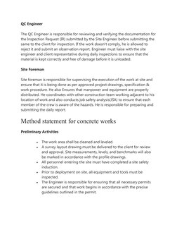 Method Statement for Concrete Works | PDF | Concrete | Building Engineering