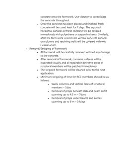 Method Statement for Concrete Works | PDF | Concrete | Building Engineering