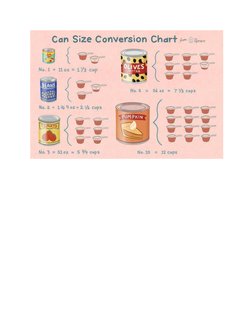 Conversion Table Can Standard Can Sizes and Dimensions Chart | PDF | Ounce | Pound (Mass)