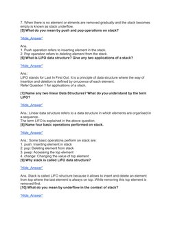 Class 12 Stack Questions and Answers | PDF | Theoretical Computer ...