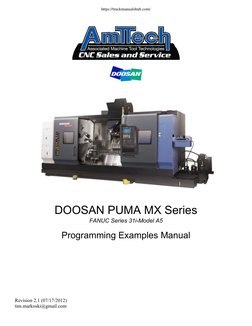 Doosan Generator Puma MX Series Programming Examples Manual | PDF