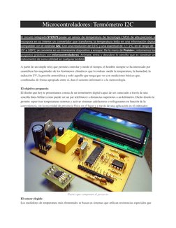 Microcontroladores: Termómetro I2C  (http://www.neoteo.com/microcontroladores-termometro-i2c)
 
El circuito integrado STCN75