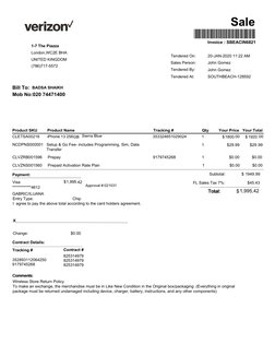 Sale
1-7 The Piazza
London,WC2E BHA
UNITED KINGDOM
(786)717-5572
 
Tendered On:
Sales Person:
Tendered By:
Tendered At:
Bill