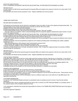 prevent the resale of the item.
D) ALL CLEARANCE ACCESSORY AND DEVICE SALES ARE FINAL. NO REFUNDS OR EXCHANGES ALLOWED.
REFUN