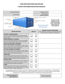 7-Point Container Inspection Checklist | PDF | Components ...