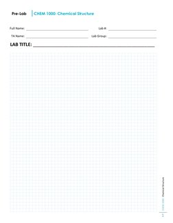 Pre Lab Full Form CHEM 1000 Pre-Lab: Chemical Structure | PDF | Computers