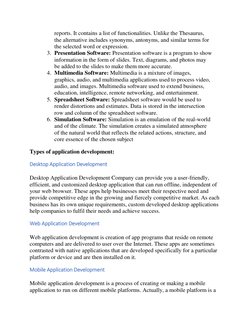 reports. It contains a list of functionalities. Unlike the Thesaurus, 
the alternative includes synonyms, antonyms, and simil