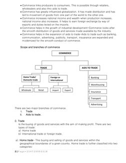 Introduction To Commerce Introduction to Commerce Overview | PDF | Commerce | Trade