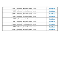18th BCS Preliminary Question Exam with Answer 
Read/Exam   (https://www.bcsxm.com/10th-bcs-preliminary-question-exam/) (ht