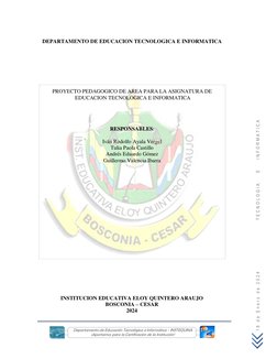 Departamento de Educación Tecnológica e Informática - INSTEQUINA 
¡Aportamos para la Certificación de la Institución!