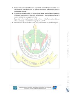 Departamento de Educación Tecnológica e Informática - INSTEQUINA 
¡Aportamos para la Certificación de la Institución!