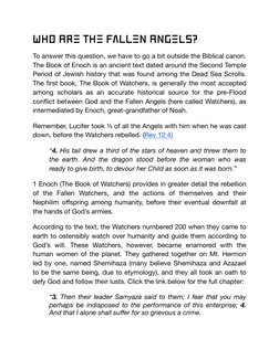 Who Are the Fallen Angels?
To answer this question, we have to go a bit outside the Biblical canon. 
The Book of Enoch is an