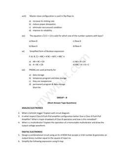 Analog & Digital Electronics Exam Paper | PDF | Amplifier | Electronic ...
