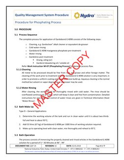 Phosphating Process Flow Chart.pdf 34 Phosphating Process Procedure | PDF | Chemical Compounds | Chemistry