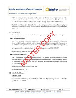 34 Phosphating Process Procedure | PDF | Chemical Compounds | Chemistry