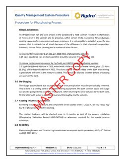 Phosphating Process Flow Chart.pdf 34 Phosphating Process Procedure | PDF | Chemical Compounds | Chemistry