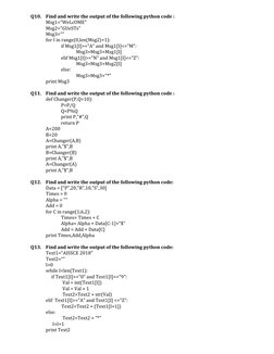 Python Error and Output Questions | PDF | Python (Programming Language ...