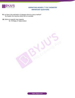 1st PUC Chemistry Important Questions | PDF