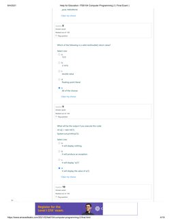 ITE6104 Computer Programming 2 (Final Exam) | PDF | Method (Computer ...