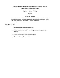 ATLIB 2024 English Essay Guidelines | PDF