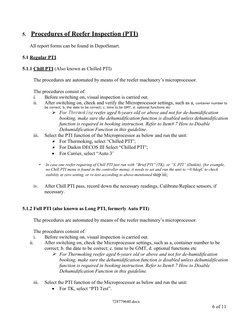 Reefer PTI Inspection Guide 2024 | PDF | Menu (Computing ...