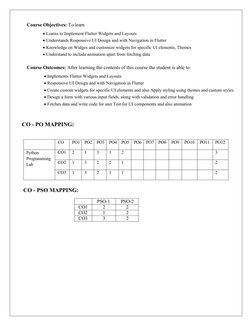 UI Design Flutter Lab Manual R22 | PDF | Engineering | Science