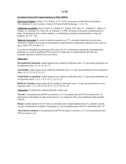 Ecbi Questionnaire.pdf Inventario Eyberg de Conducta Infantil | PDF