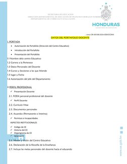 Lineamientos Portafolio Docente 2024 | PDF | Evaluación | Plan de estudios