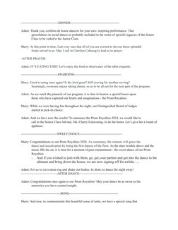 JS Prom Emcee Script: Masquerade Ball | PDF | Prom