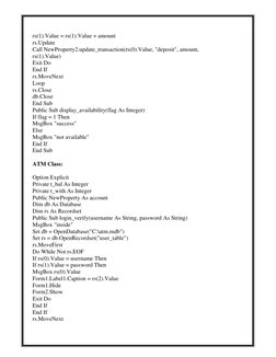 ATM Machine Code and Transaction Logic | PDF | Computers
