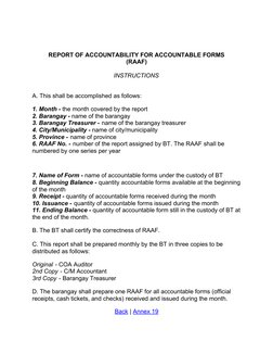 Sample Raaf Entry Monthly RAAF for Accountable Forms | PDF | Business | Finance & Money ...