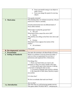 Universal Forces in Motion Lesson Plan | PDF | Force | Atomic Nucleus