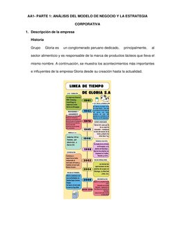 AA1- PARTE 1: ANÁLISIS DEL MODELO DE NEGOCIO Y LA ESTRATEGIA 
CORPORATIVA 
1. Descripción de la empresa 
Historia 
Grupo 
Glo