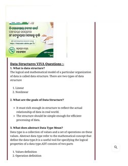 Data Structures Lab Viva Questions | PDF