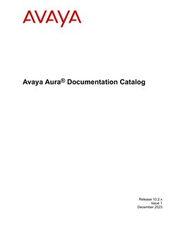 Avaya Aura Documentation Catalog 10 2 X Dec2023 | PDF | Session ...