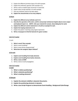 Web Designing Exam Questions and Answers | PDF | World Wide Web ...