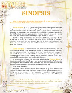 6 
SINOPSIS 
 
Ella es una chica de ciudad de Seattle. Él es un bombero en un 
bosque tropical. Esto nunca va a funcionar…