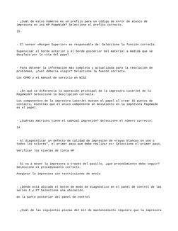 - ¿Cuál de estos números es un prefijo para un código de error de atasco de 
impresora en una HP PageWide? Seleccione el pref