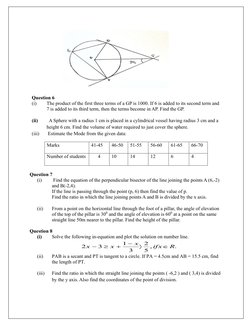 Question 6 
(i) 
The product