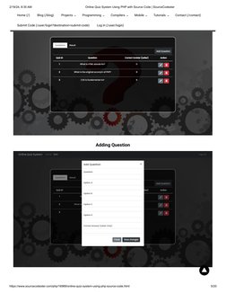 Online Quiz System in PHP Source Code | PDF | Mobile App | Php