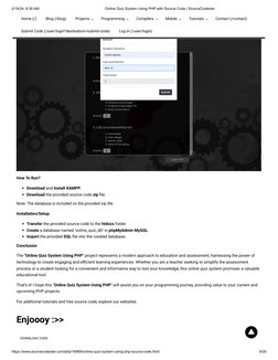 Online Quiz System in PHP Source Code | PDF | Mobile App | Php