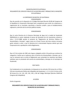 Reglamento de Alcantarillado en Guatemala | PDF | Alcantarillado | Agua