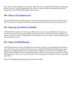 Essential AUTOSAR Interview Questions | PDF | Computer Programming ...