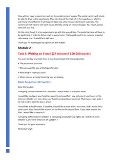 CELPIP Writing Task 2 Samples | PDF | United States Postal Service | Mail
