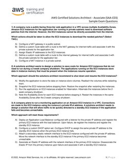SAA-C03 Exam Sample Questions Guide | PDF | Amazon Web Services | Ip ...