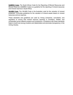 JORC Standards for Mineral Reporting | PDF | Business | Finance & Money ...