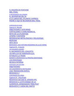 EL ENGAÑO DE FONTAINE
MAL FINAL
EL RESURGIMIENTO DEL CORDERO
EL DESPERTAR DELTA
A LO LARGO DEL ATLANTIC EXPRESS 
PADRE E HIJA